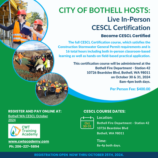 Oct 30-31, 2024 WA CESCL - Bothell (Live CESCL Class)