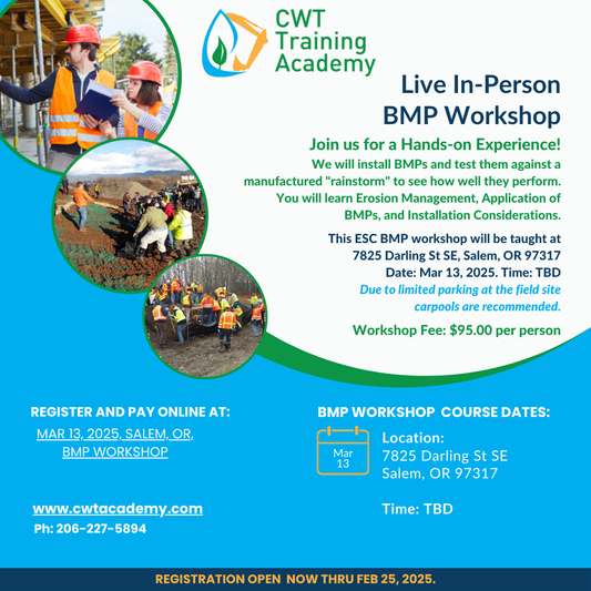 March 13, 2025, OR - Live BMP Workshop - Salem