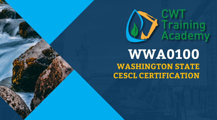 WWA0100 WA Certified Erosion and Sediment Control Lead - CESCL WA